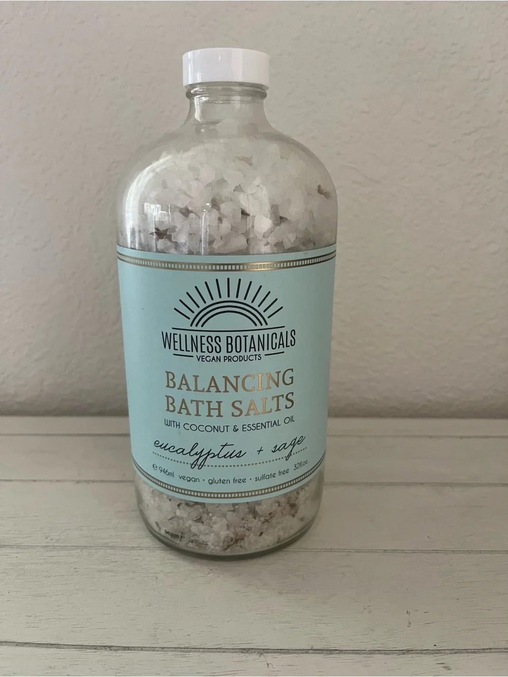 Wellness Botanicals Balancing Bath Salts Soak Eucalyptus and Sage